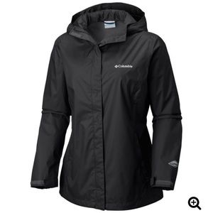 Columbia women's black rain jacket
